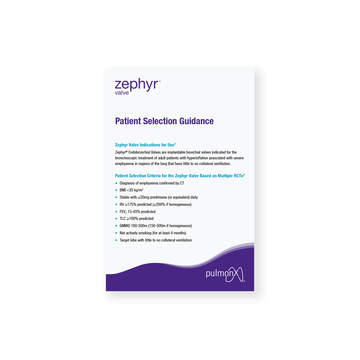 Zephyr Patient Selection Guidance Pocket Guide