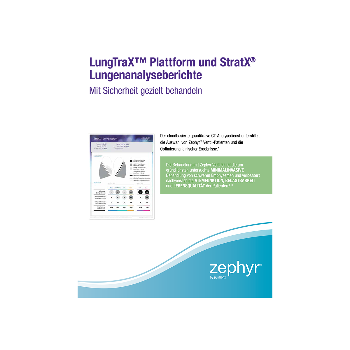 LungTraX™ Plattform und StratX® Lungenanalyseberichte