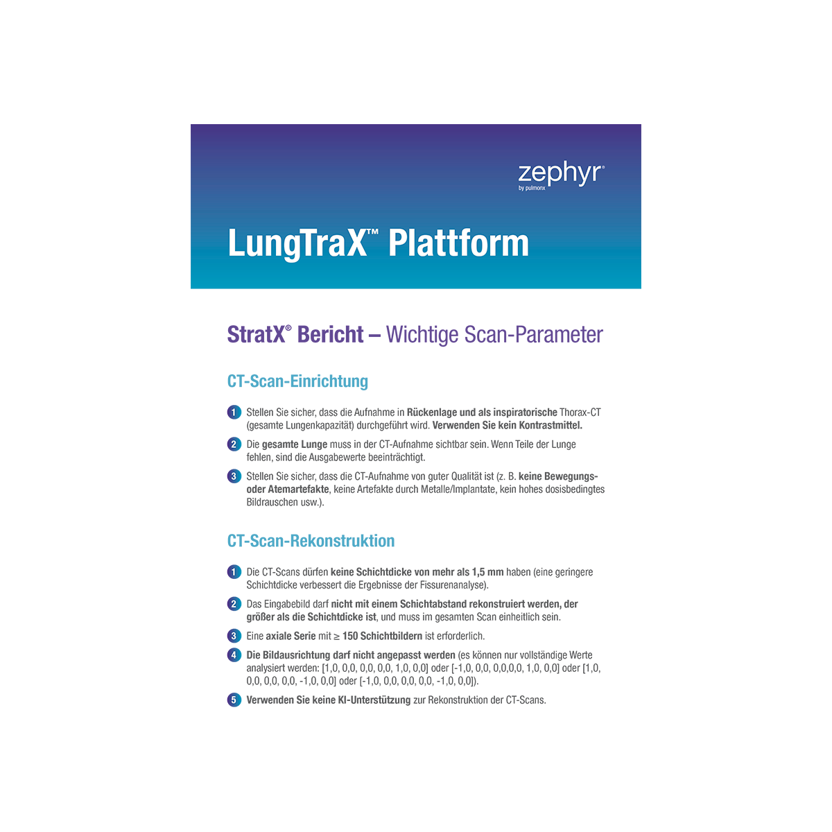 StratX® Bericht – Wichtige Scan-Parameter