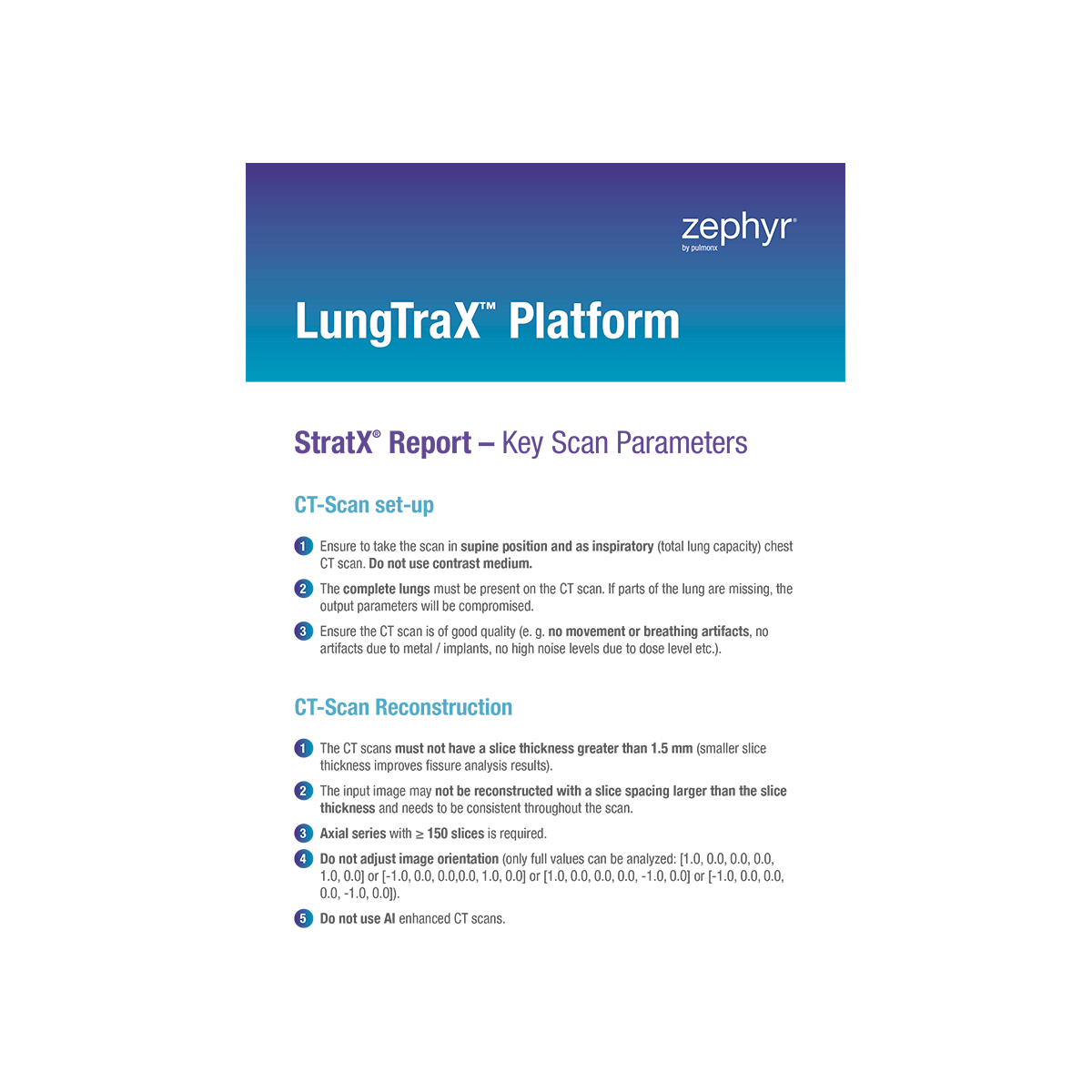 StratX® Report – Key Scan Parameters